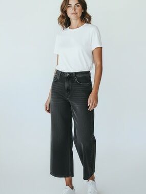 We the Free Grey Wide Leg Denim Sz 30